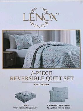 Lenox Spice Village | Full/Queen Size Reversible Quilted 3-Piece Set